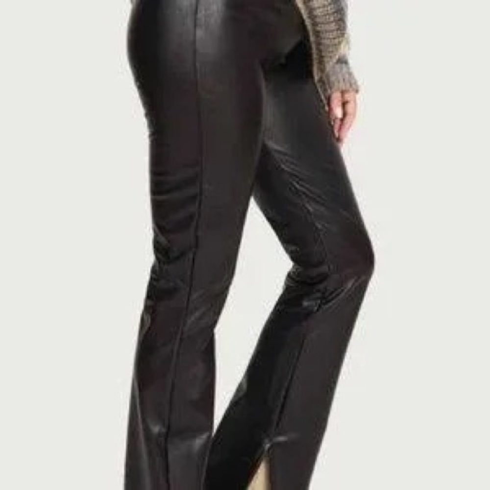 HATCH Collective Maternity Vegan Stretch Leather Flare - Picture 2 of 10